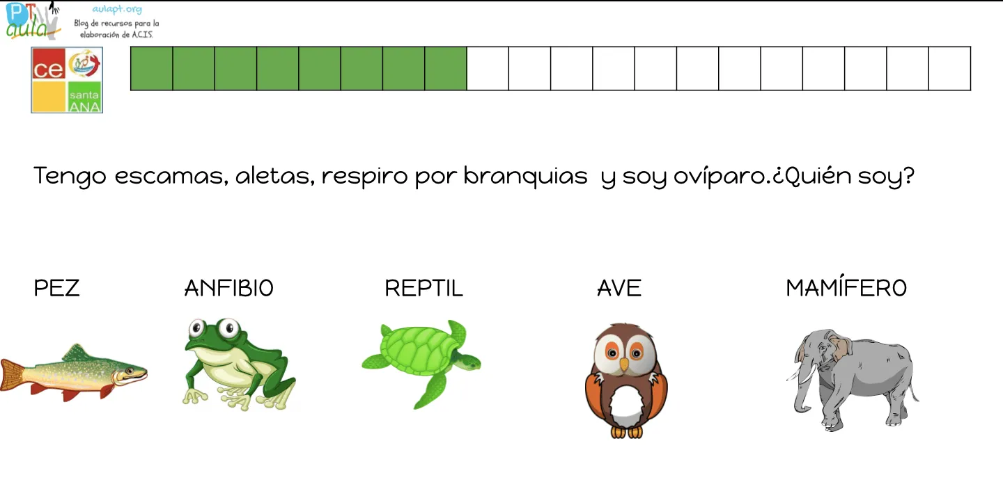 JUEGO ONLINE. ¿CUÁNTO SABES SOBRE ANIMALES VERTEBRADOS? - Aula PT JUEGO ONLINE. ¿CUÁNTO SABES SOBRE ANIMALES VERTEBRADOS? - Aula PT