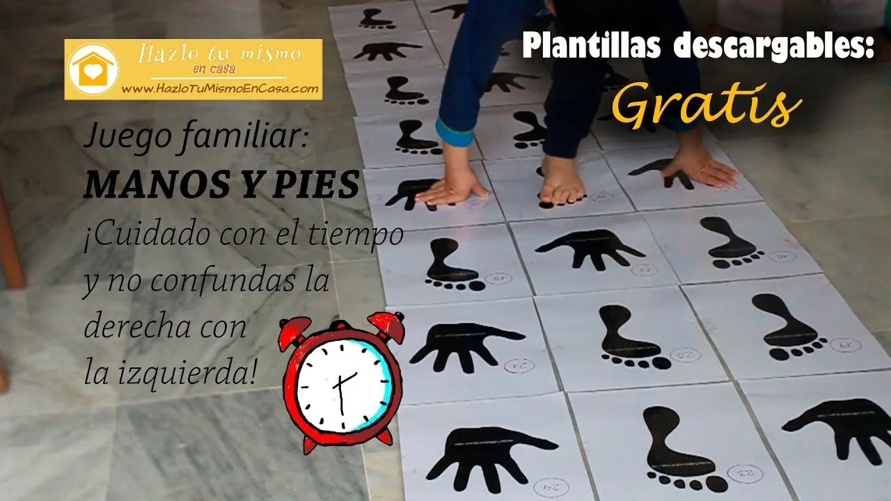 Juego PIES Y MANOS - Hazlo tu mismo en casa Juego PIES Y MANOS - Hazlo tu mismo en casa