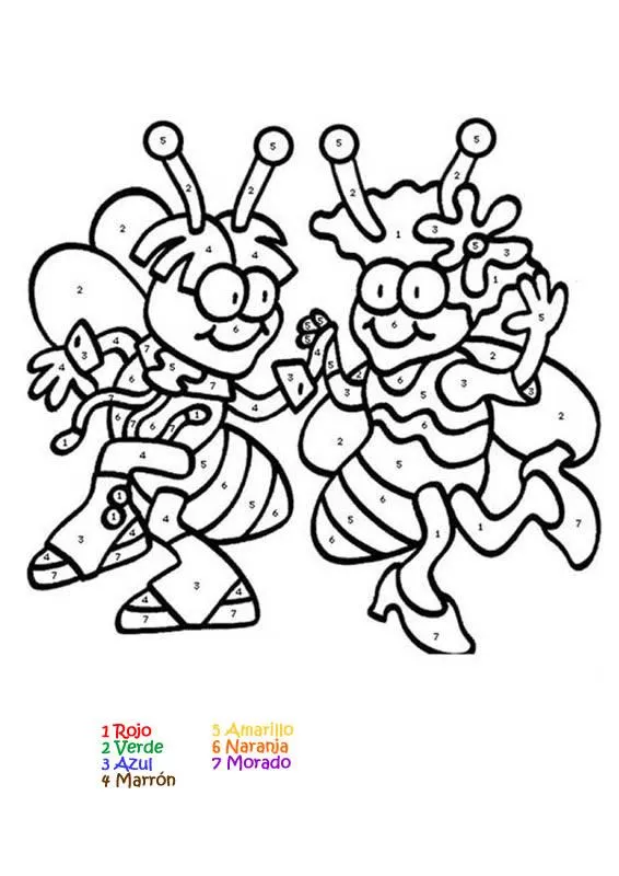 Juego para pintar ABEJAS - Juegos de pintar INSECTOS