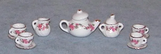 JUEGO DE TE PORCELANA. 13 piezas. Miniatura Escala 1:12 - TodoCapricho JUEGO DE TE PORCELANA. 13 piezas. Miniatura Escala 1:12 - TodoCapricho