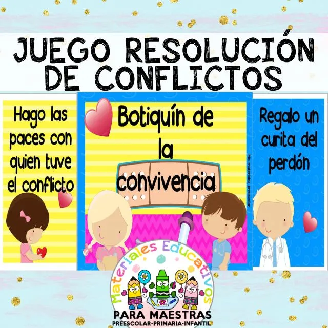Juego Resolución de Conflictos - Botiquín de Convivencia | Materiales Educativos para Maestras Juego Resolución de Conflictos - Botiquín de Convivencia | Materiales Educativos para Maestras