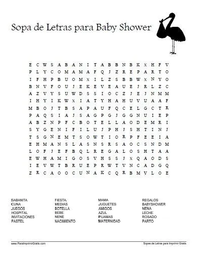 Juego Sopa de Letras para Baby Shower | bb | Pinterest | Bebé ... Juego Sopa de Letras para Baby Shower | bb | Pinterest | Bebé ...