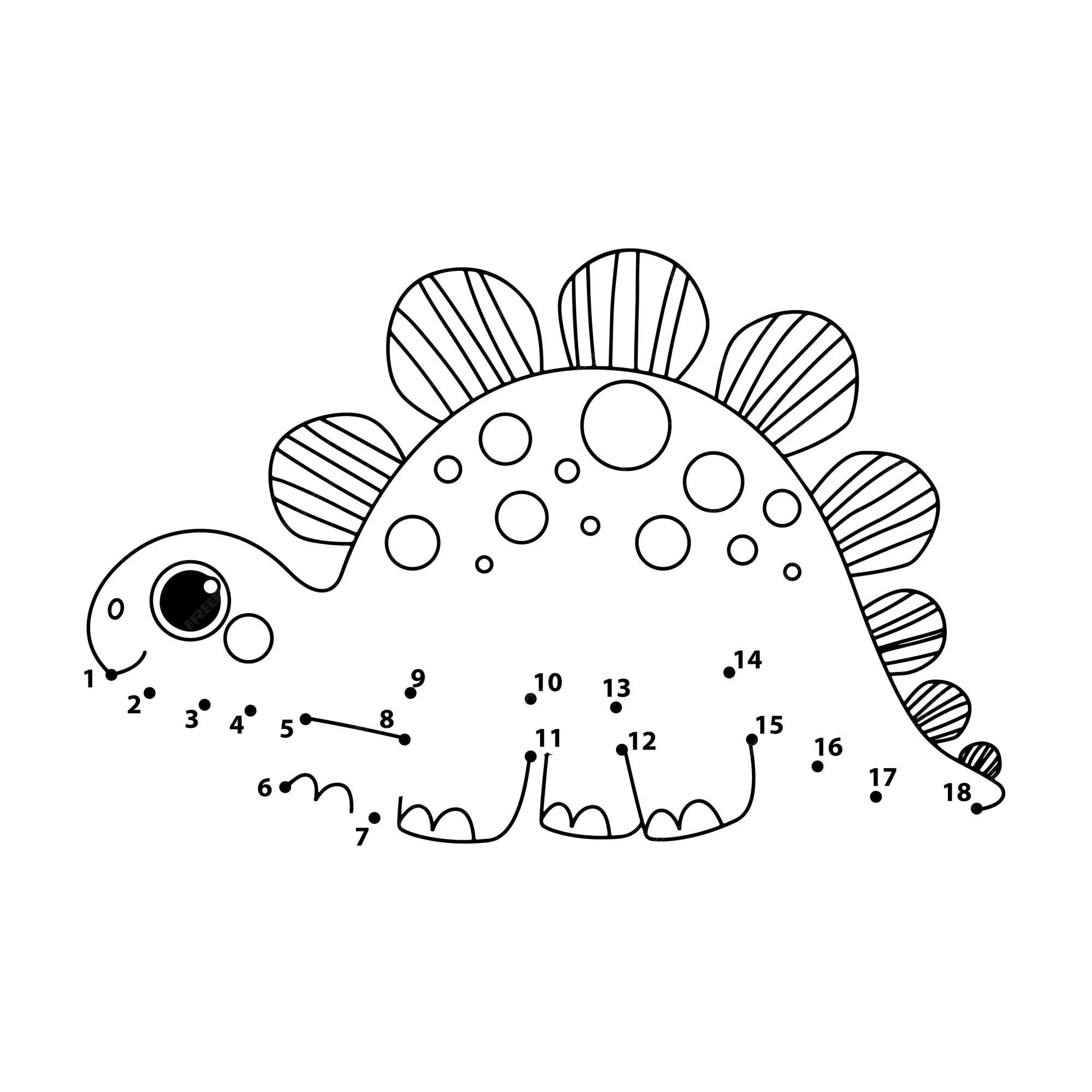 Juego de unir puntos con dinosaurios para niños | Vector Premium Juego de unir puntos con dinosaurios para niños | Vector Premium