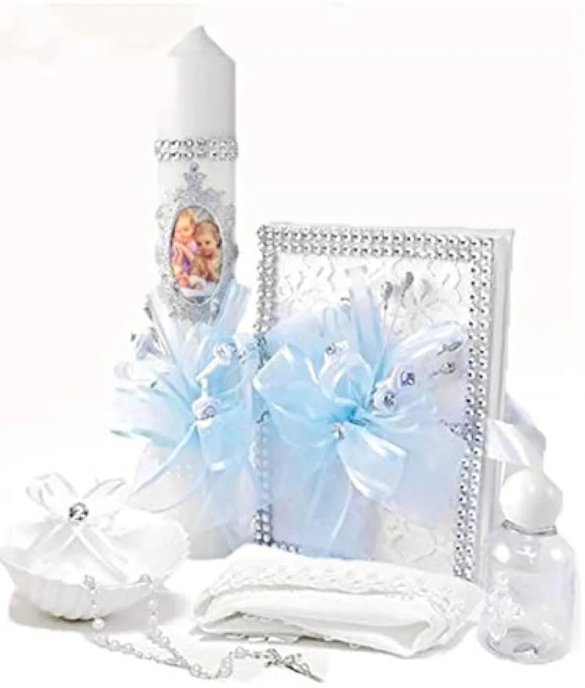 Juego de velas de bautismo para bebé, angeles angeles angelitos para niña,  niño o unisex: vela, biblia, paño seco, concha de mar, rosario Ángeles  Angelitos Bautizo regalo religioso (azul) : Amazon.com.mx: Hogar