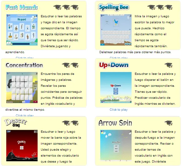 Juegos para aprender Inglés ~ EduTIC