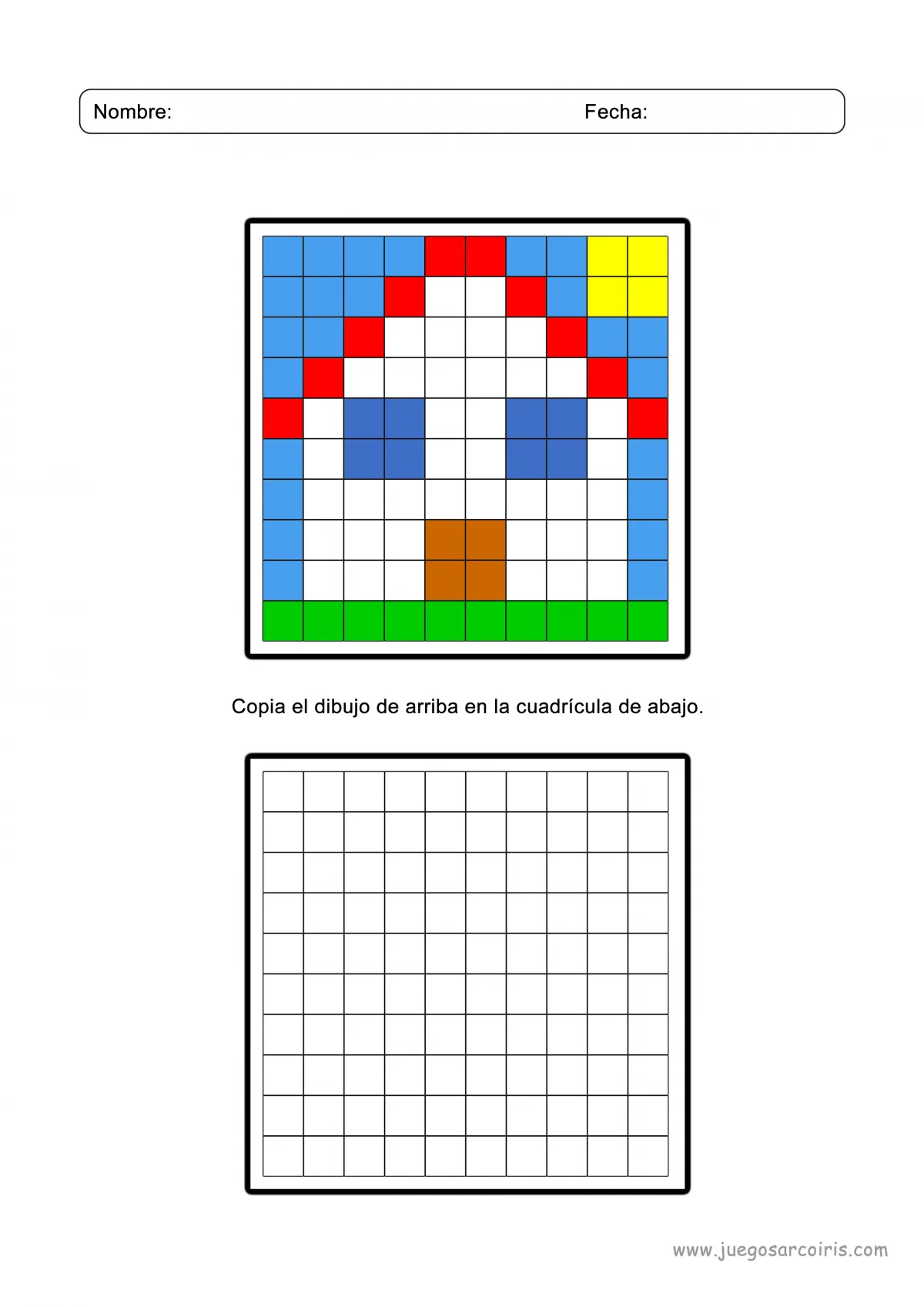 Juegos Arcoiris – Actividades | Dibujo en cuadrícula de una casa - Juegos Arcoiris - Actividades Juegos Arcoiris – Actividades | Dibujo en cuadrícula de una casa - Juegos Arcoiris - Actividades