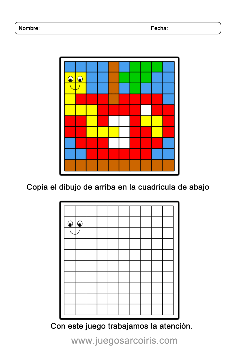 Juegos Arcoiris – Actividades | Dibujos en cuadrícula - Juegos Arcoiris -  Actividades prp