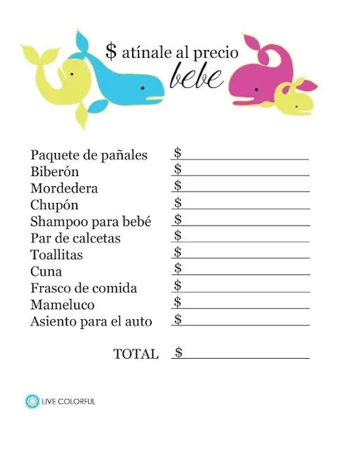 Juegos para el Baby Shower para imprimir Gratis | Kit De Imagenes ...