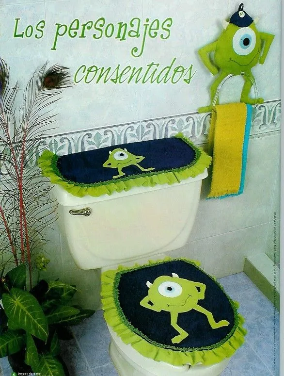 JUEGOS DE BAÑO: con fieltro, de tela , bordados…20 fabulosas ...