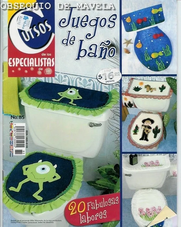 JUEGOS DE BAÑO: con fieltro, de tela , bordados…20 fabulosas ...