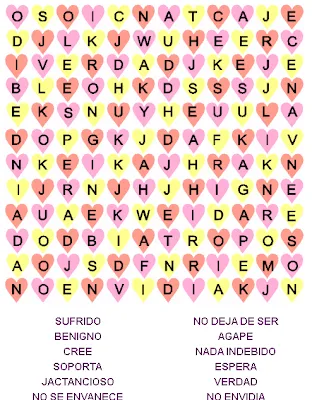 Juegos Bíblicos: Sopa de Letras para 1 Corintios 13 - El Amor es ... Juegos Bíblicos: Sopa de Letras para 1 Corintios 13 - El Amor es ...
