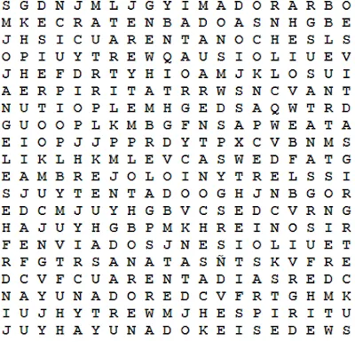 Juegos Bíblicos: Sopa de Letras - La Tentación de Jesús en el ... Juegos Bíblicos: Sopa de Letras - La Tentación de Jesús en el ...