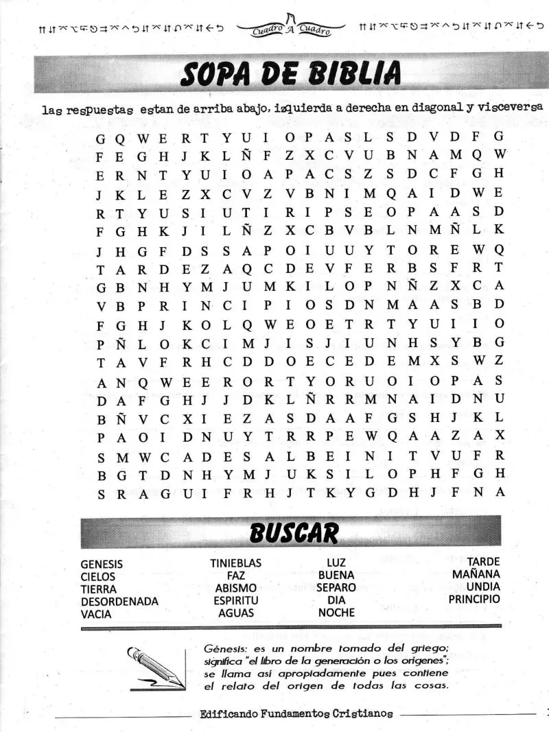 Juegos Cristianos, Cuadro a Cuadro – Anunciando el Evangelio .com Juegos Cristianos, Cuadro a Cuadro – Anunciando el Evangelio .com