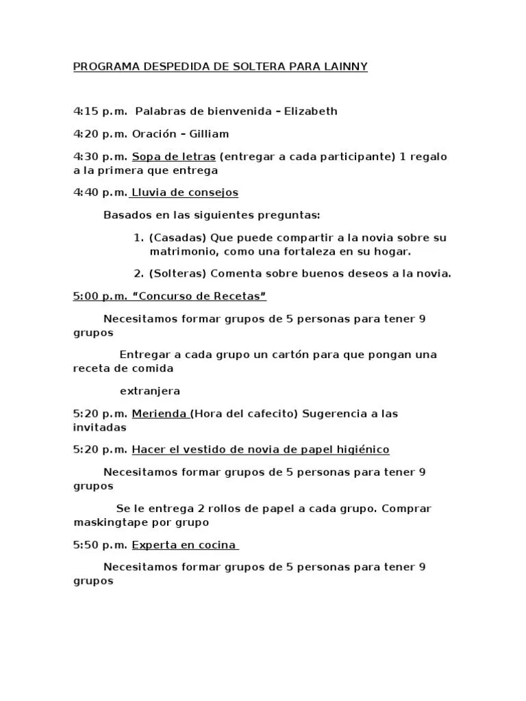 Juegos para Despedida de Soltera | PDF | Boda | Galleta Juegos para Despedida de Soltera | PDF | Boda | Galleta