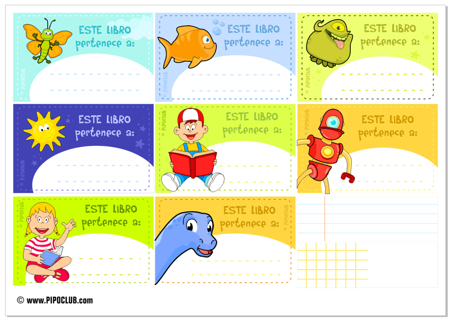 JUEGOS EDUCATIVOS PIPO: ETIQUETAS PARA LIBROS JUEGOS EDUCATIVOS PIPO: ETIQUETAS PARA LIBROS
