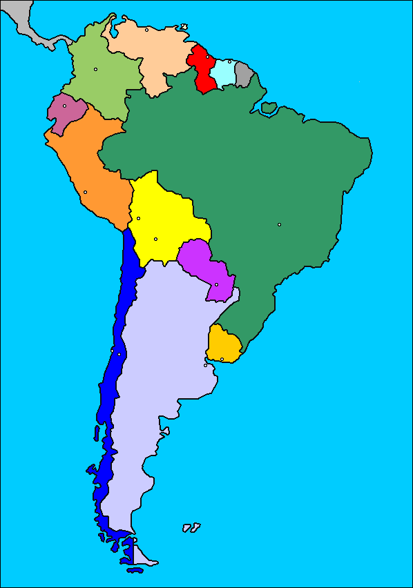 Juegos de Geografía | Juego de Mapa Mudo: América del Sur | Cerebriti Juegos de Geografía | Juego de Mapa Mudo: América del Sur | Cerebriti