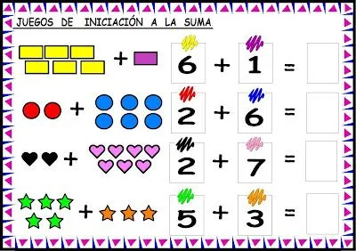 Juegos de iniciación a la suma