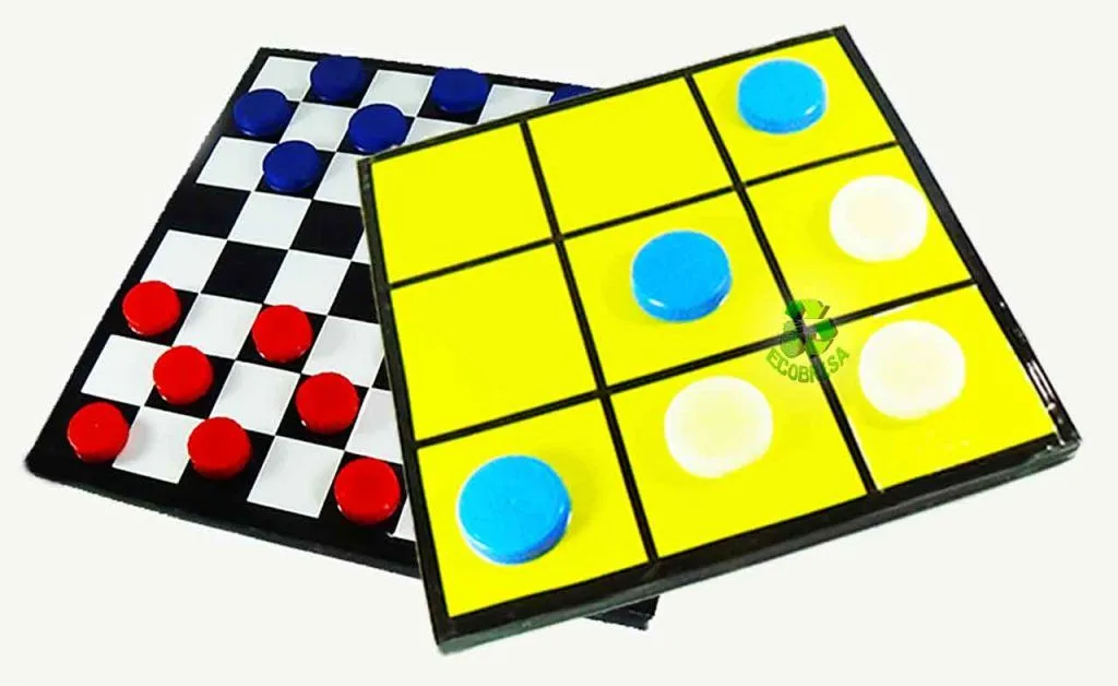 Juegos de mesa 2 en 1 con cartón | Ecobrisa Manualidades Juegos de mesa 2 en 1 con cartón | Ecobrisa Manualidades