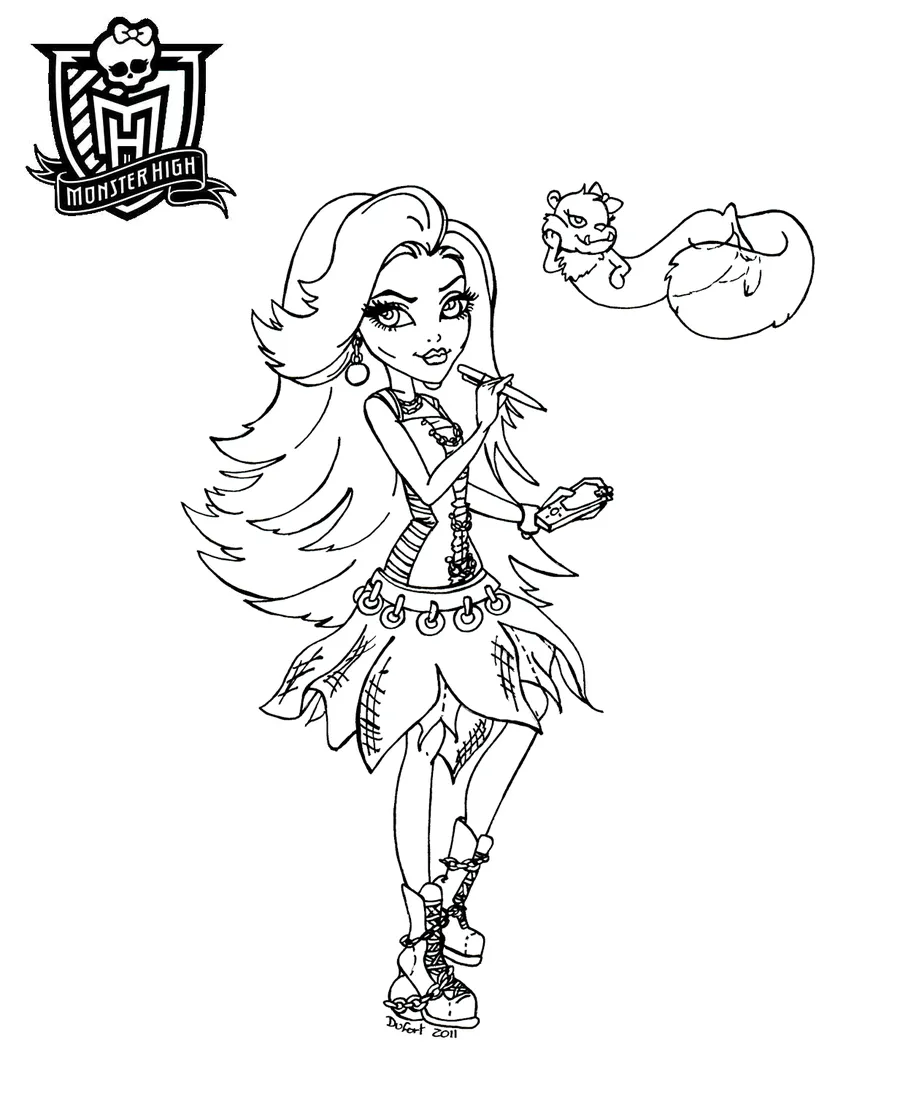 Dibujos para colorear de Spectra Vondergeist Monster High ~ JUEGOS ...
