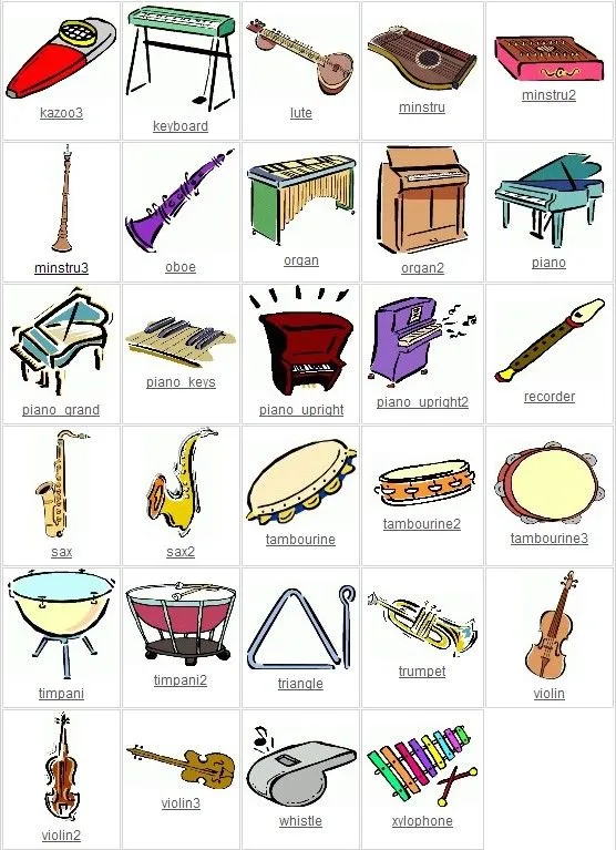 Instrumentos musicales en caricaturas - Imagui