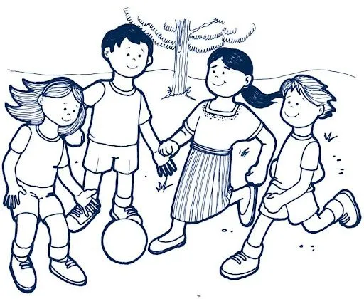 JUEGOS DE PATIO LAMINAS PARA PINTAR