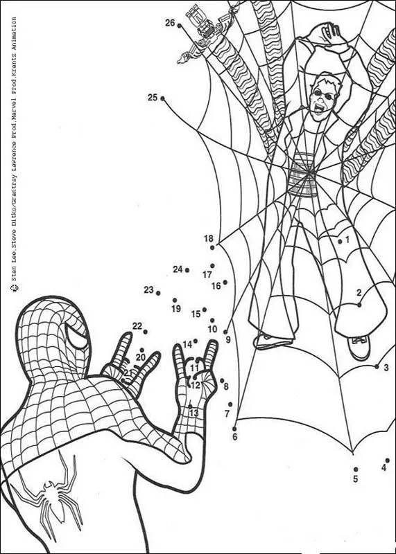 Juegos de puntos PERSONAJES - Juego de puntos SPIDERMAN Juegos de puntos PERSONAJES - Juego de puntos SPIDERMAN