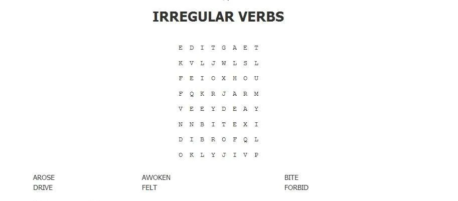 Crucigramas verbos irregulares inglés - Imagui Crucigramas verbos irregulares inglés - Imagui