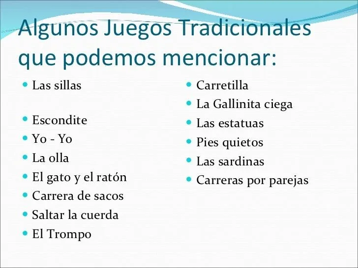 Juegos tradicionales