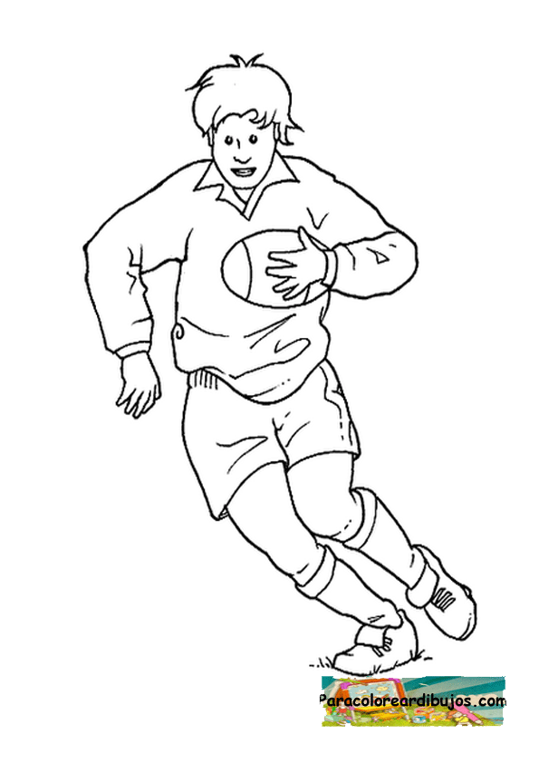 jugador de rugby para colorear | Colorear dibujos jugador de rugby para colorear | Colorear dibujos