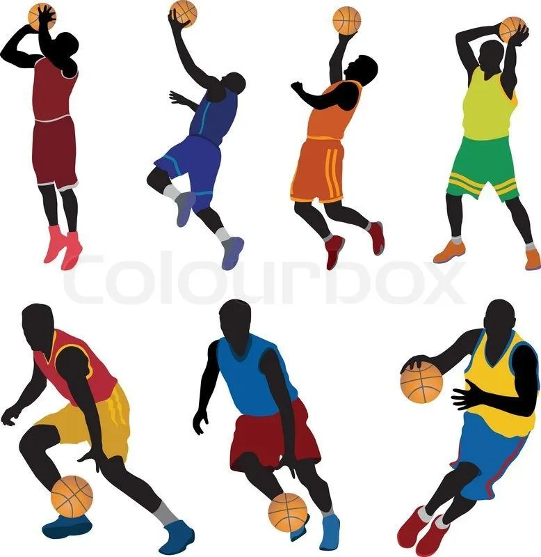Jugadores de baloncesto, Cancha de basket, Baloncesto Jugadores de baloncesto, Cancha de basket, Baloncesto