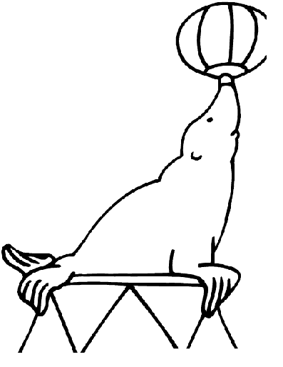  ... para pintar colorear imagenes de focas con pelota para pintar colorear