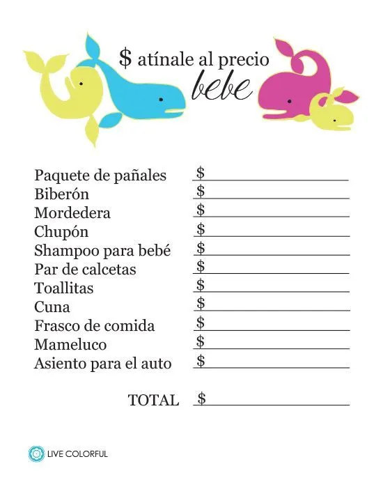 Vamos a Jugar! Juegos Imprimibles para Baby Showers | Duchas, DIY ...