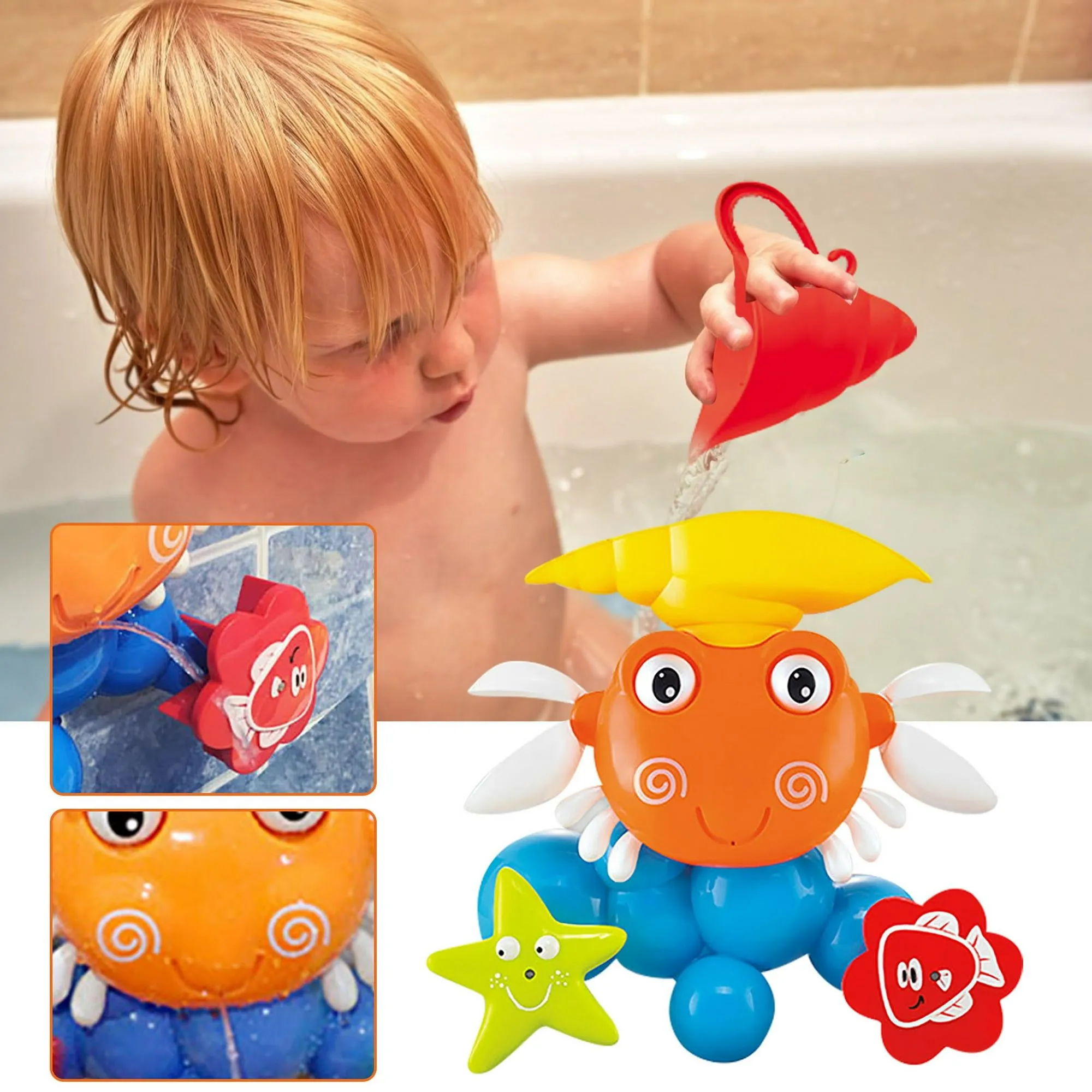 Juguete de baño de bebé de dibujos animados, bañera de baño, ducha  divertida, juguetes de agua rocia Wmkox8yii shdjk1390 | Bodega Aurrera en  línea