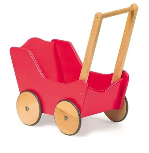 Juguete cochecito de madera para muñecas.Berlin 126925 Color rojo ...
