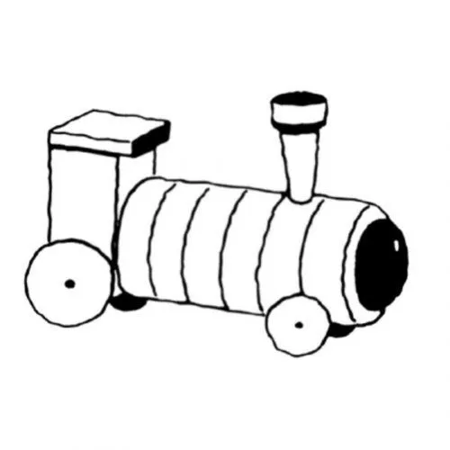 Dibujo para pintar de un tren de juguete - Dibujos para colorear ... Dibujo para pintar de un tren de juguete - Dibujos para colorear ...