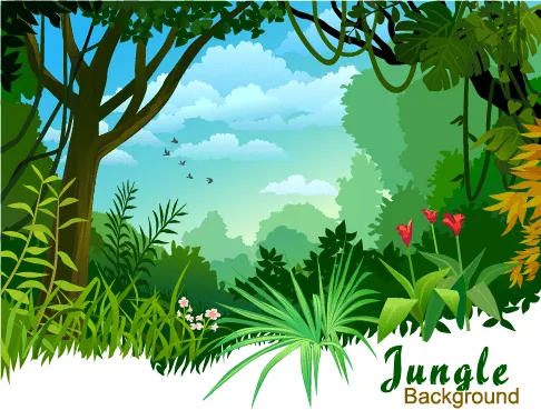 Jungla - ilustraciones vectoriales | Vector ClipArt Jungla - ilustraciones vectoriales | Vector ClipArt
