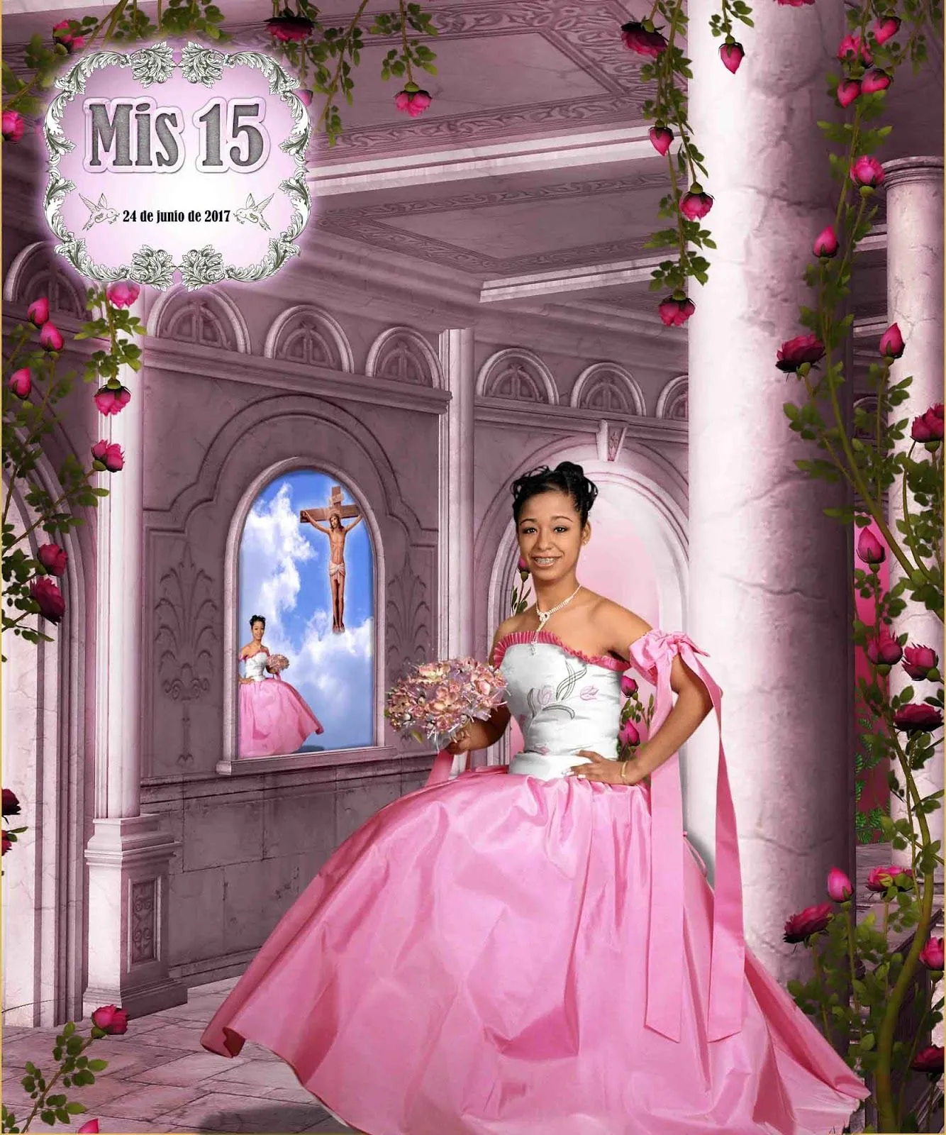 Fondo de fantasía para quinceañeras - Plantillas para Photoshop 2014 Fondo de fantasía para quinceañeras - Plantillas para Photoshop 2014