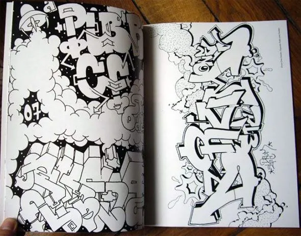 Abecedario graffiti para colorear - Imagui