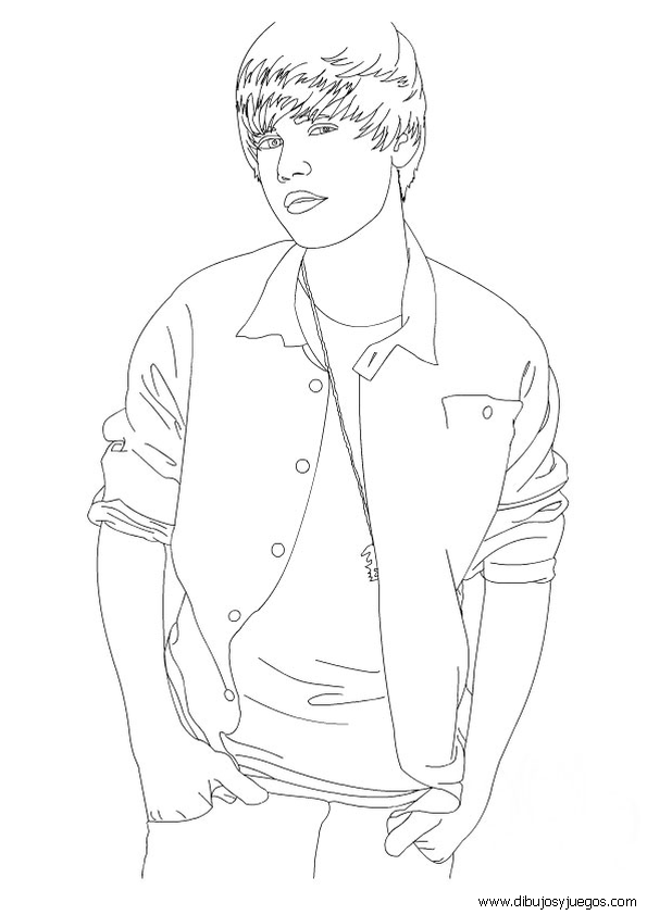 justin-bieber-001 | Dibujos y juegos, para pintar y colorear