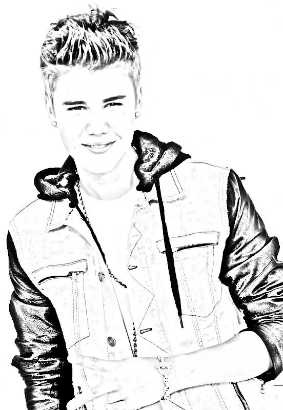 Imágenes de Justin Bieber para colorear y imprimir - Imagui