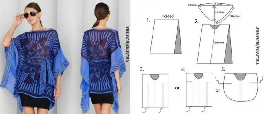 Como hacer un Kaftan con 2 Pañuelos <sub>Tutorial</sub> - enrHedando