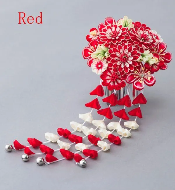 Flor kanzashi ( japonés tsumami kanzashi ) 8151 en caja-Otros ... Flor kanzashi ( japonés tsumami kanzashi ) 8151 en caja-Otros ...