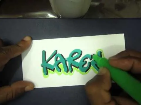 Karen nombre decorado suscriptor 091 - YouTube