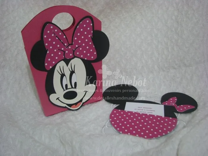 Karina Nebot: Invitación y dulcero de Minnie Mouse Karina Nebot: Invitación y dulcero de Minnie Mouse
