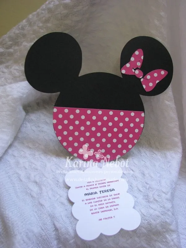 Karina Nebot: Invitación y dulcero de Minnie Mouse Karina Nebot: Invitación y dulcero de Minnie Mouse