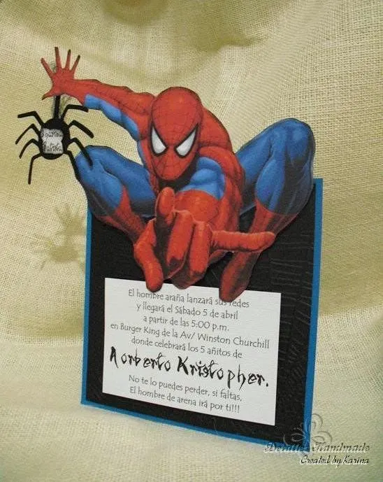 Karina Nebot: Invitación del "Hombre Araña" Karina Nebot: Invitación del "Hombre Araña"