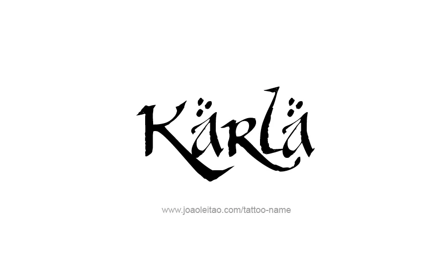 Karla Name Tattoo Designs