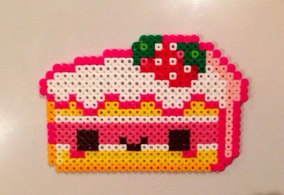 Kawaii Cake Perler Bead Sprite by KawaiiRave on Etsy | CAKES ...