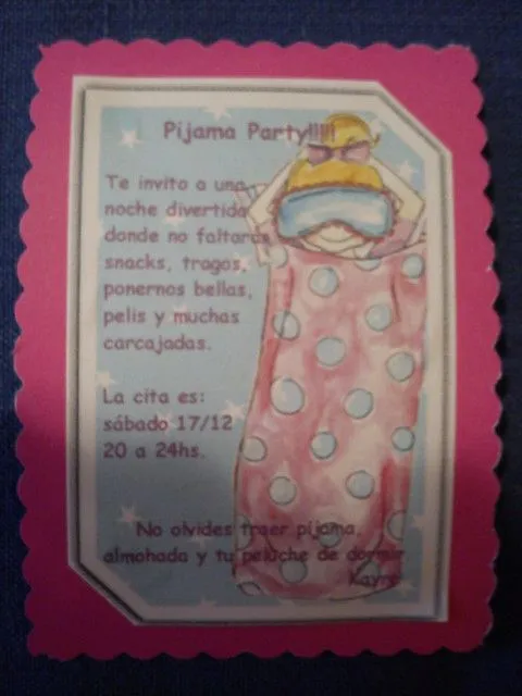 Kayra por haber pasado de grado me pidió organizar un pijama party ... Kayra por haber pasado de grado me pidió organizar un pijama party ...