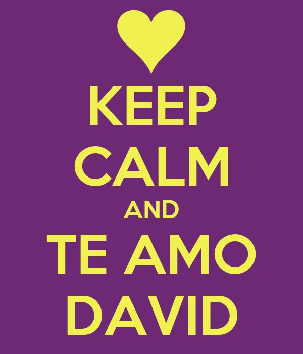 KEEP CALM AND TE AMO DAVID - KEEP CALM AND CARRY ON Image Generator